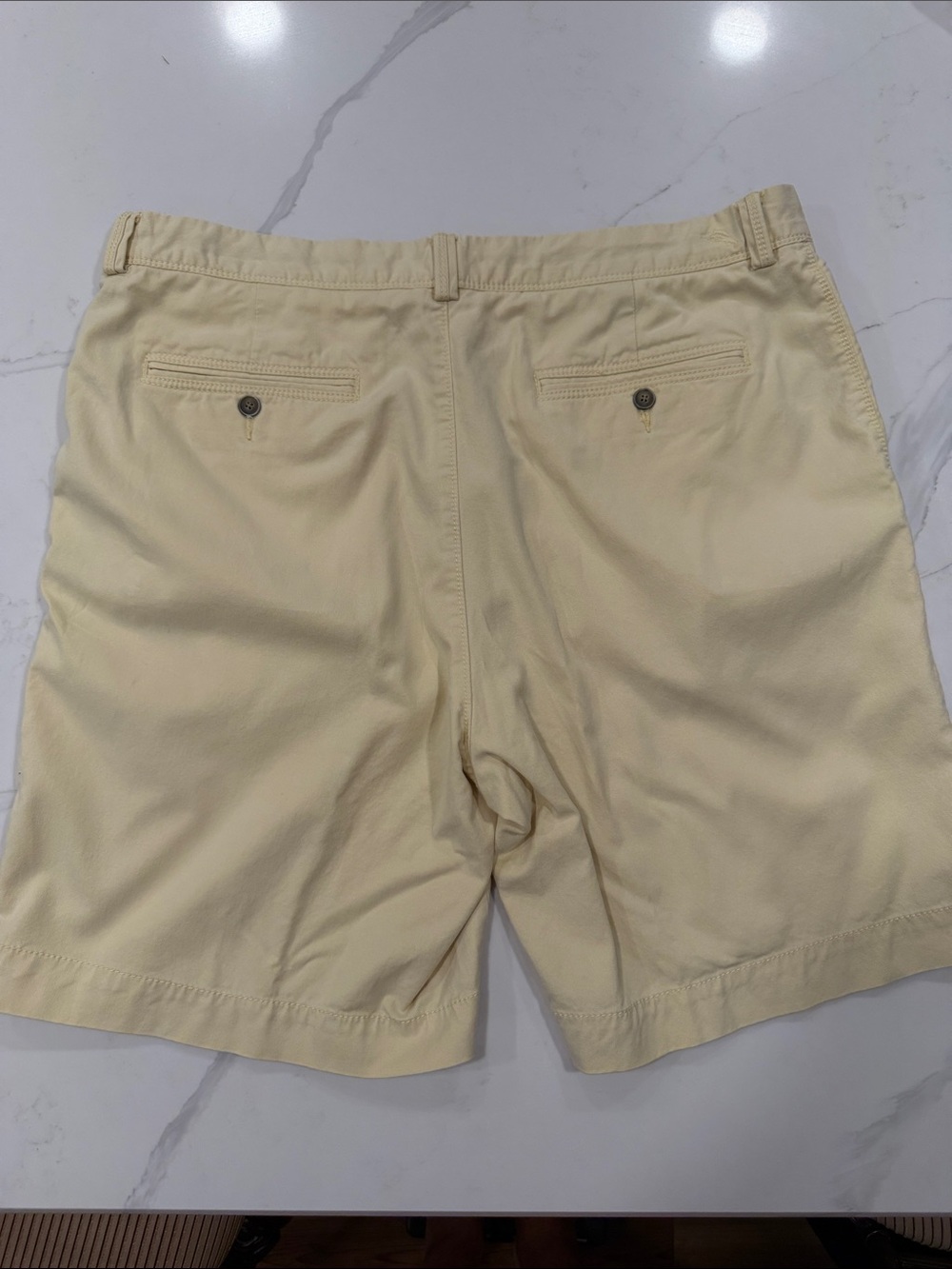Men's Tommy Bahama Casual Cotton Shorts - Cream/ Pale Yellow